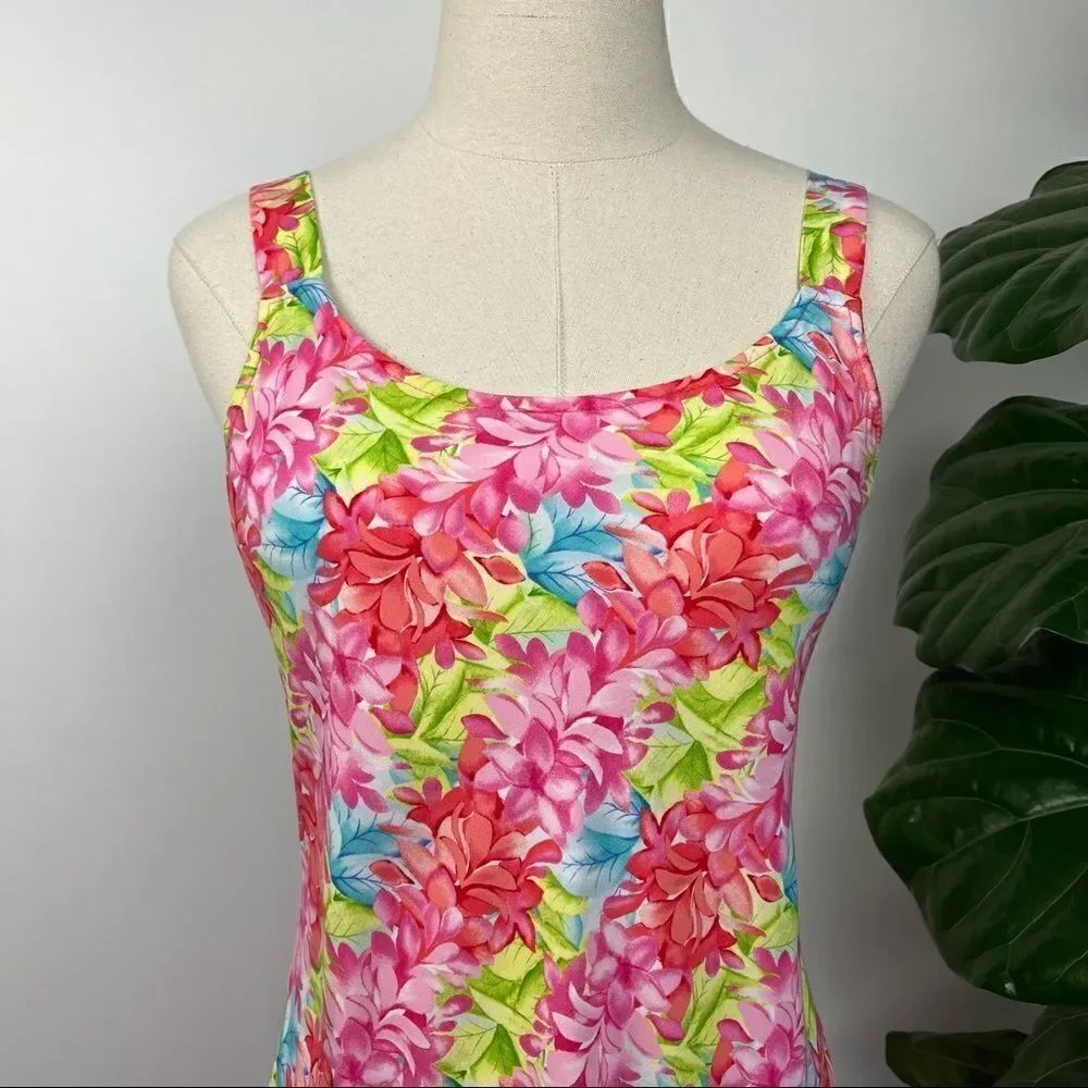 Vintage Hawaiian Original Floral Dress Small